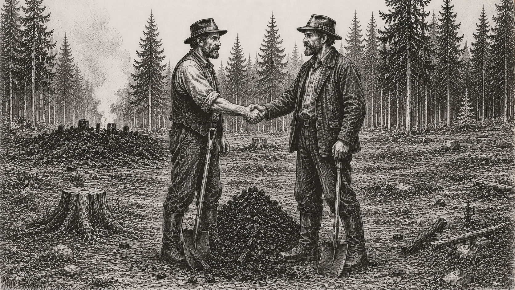 Lucas und Max auf dem Weg zurück ins Dorf